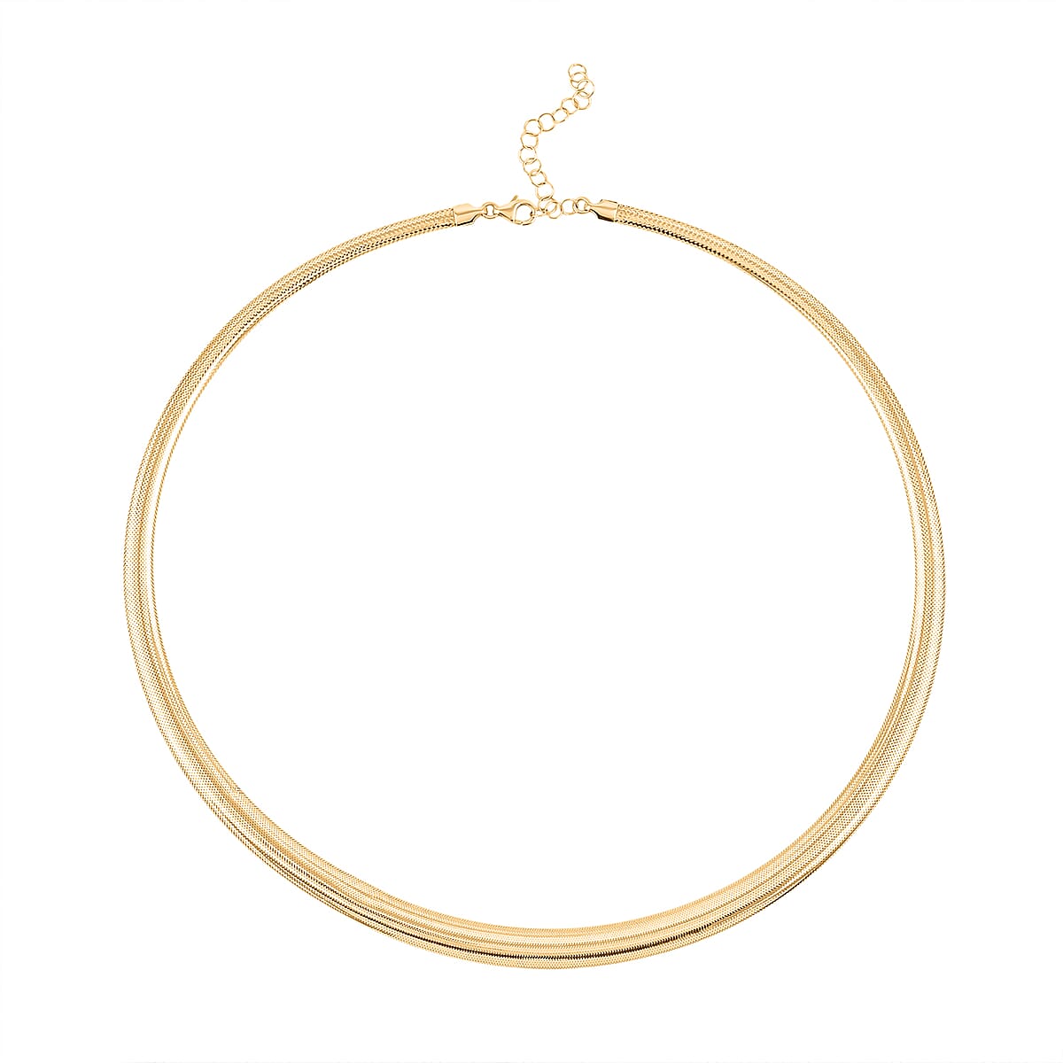 Doorbuster Italian Graduated Mesh Collier Chain Necklace in 10K Yellow Gold 3.69 Grams 18-20 Inches image number 0