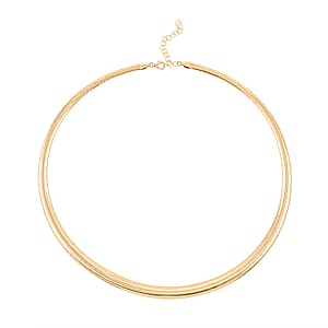 Doorbuster Italian Graduated Mesh Collier Chain Necklace in 10K Yellow Gold 3.69 Grams 18-20 Inches