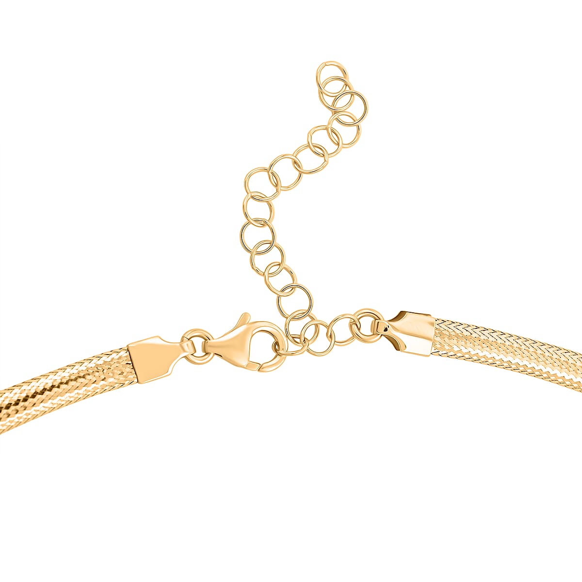 Doorbuster Italian Graduated Mesh Collier Chain Necklace in 10K Yellow Gold 3.69 Grams 18-20 Inches image number 3