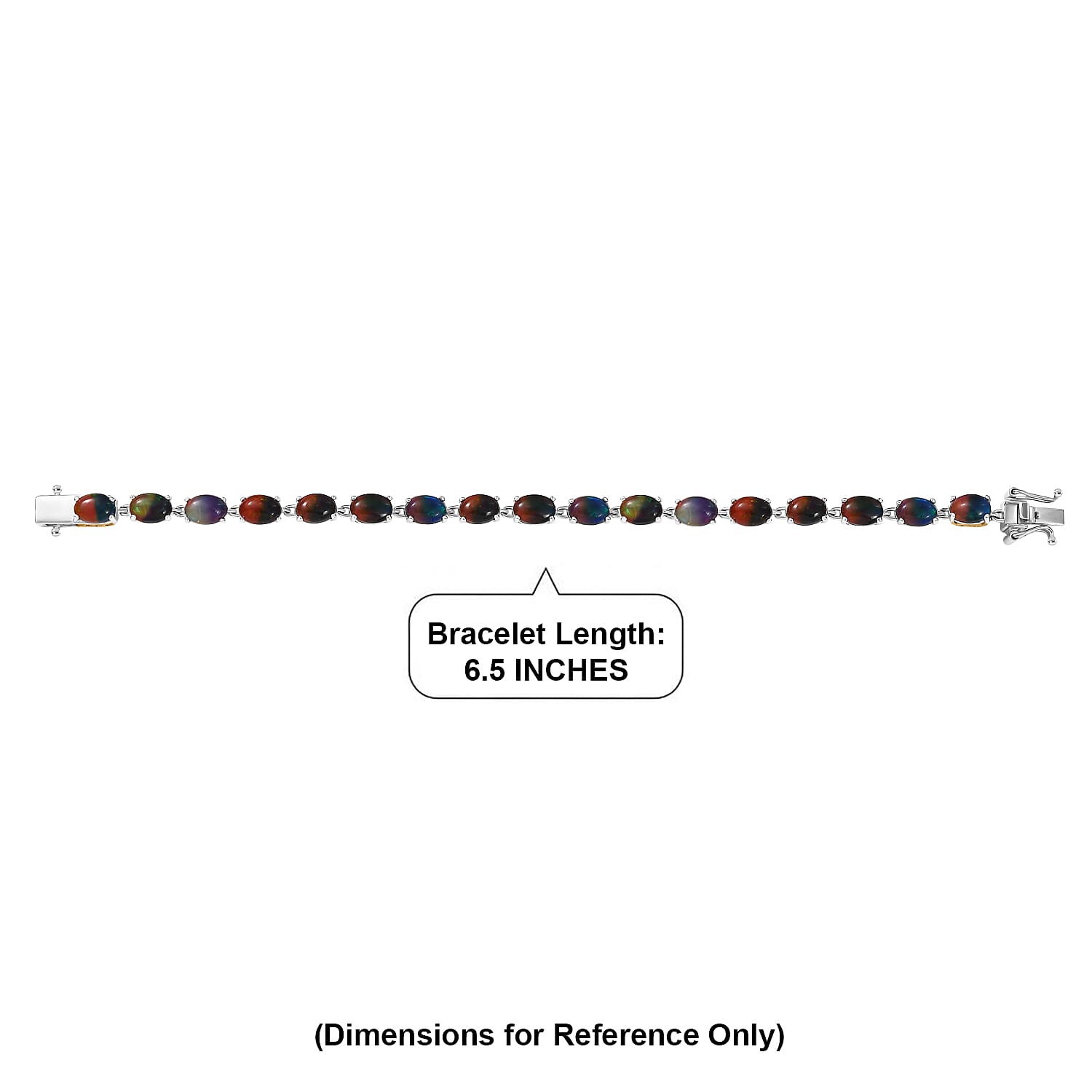 D'Joy Smoked Ethiopian Opal 8.90 ctw Cosmic Light Bracelet in 18K Vermeil YG and Rhodium Over Sterling Silver (6.50 In)