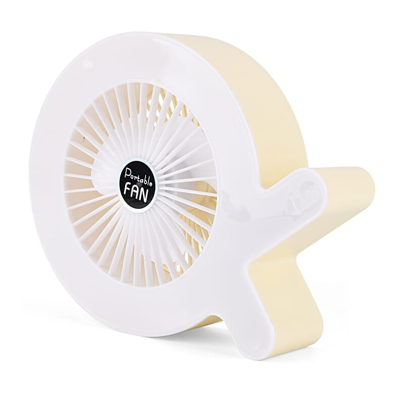 Beige 1200mAh Rechargeable Rainbow Fan