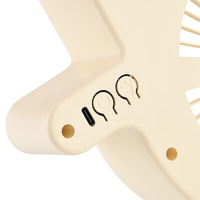 Beige 1200mAh Rechargeable Rainbow Fan