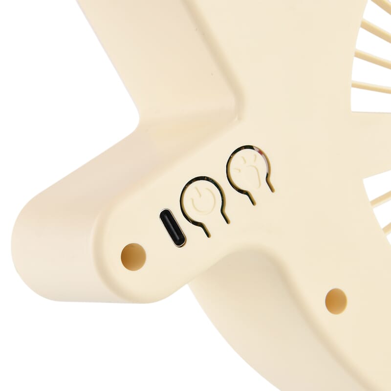 Beige 1200mAh Rechargeable Rainbow Fan