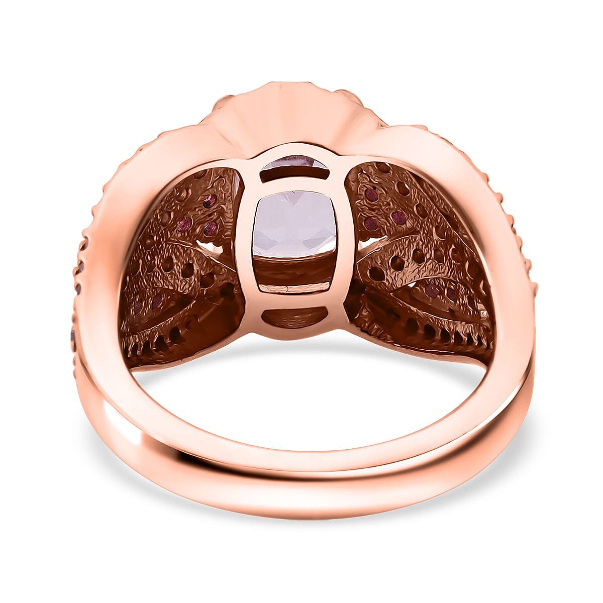 D'Joy Martha Rocha Kunzite and Multi Gemstone 3.60 ctw Blush Romance Ring in 18K Vermeil Rose Gold Over Sterling Silver (Size 10.0) image number 4