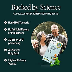 resB&reg; Lung Support Probiotic Dietary Supplement (60 Capsules) Made in US