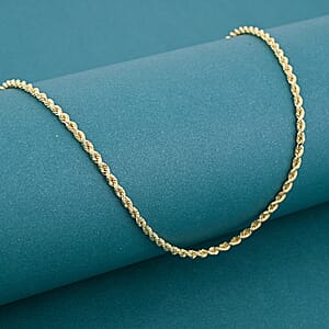 One Time Only 18K Yellow Gold 1.8 mm Rope Necklace 22 Inches 4.6 Grams