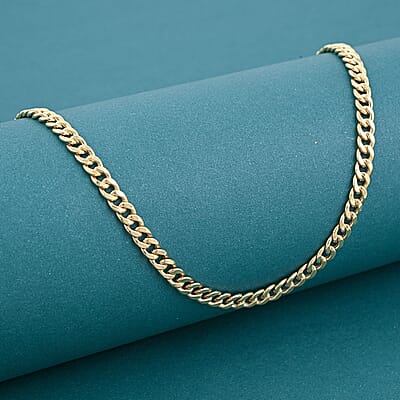 10K Yellow Gold Miami Cuban Chain Necklace (24 Inches) (3.7mm, 7.4 Grams)