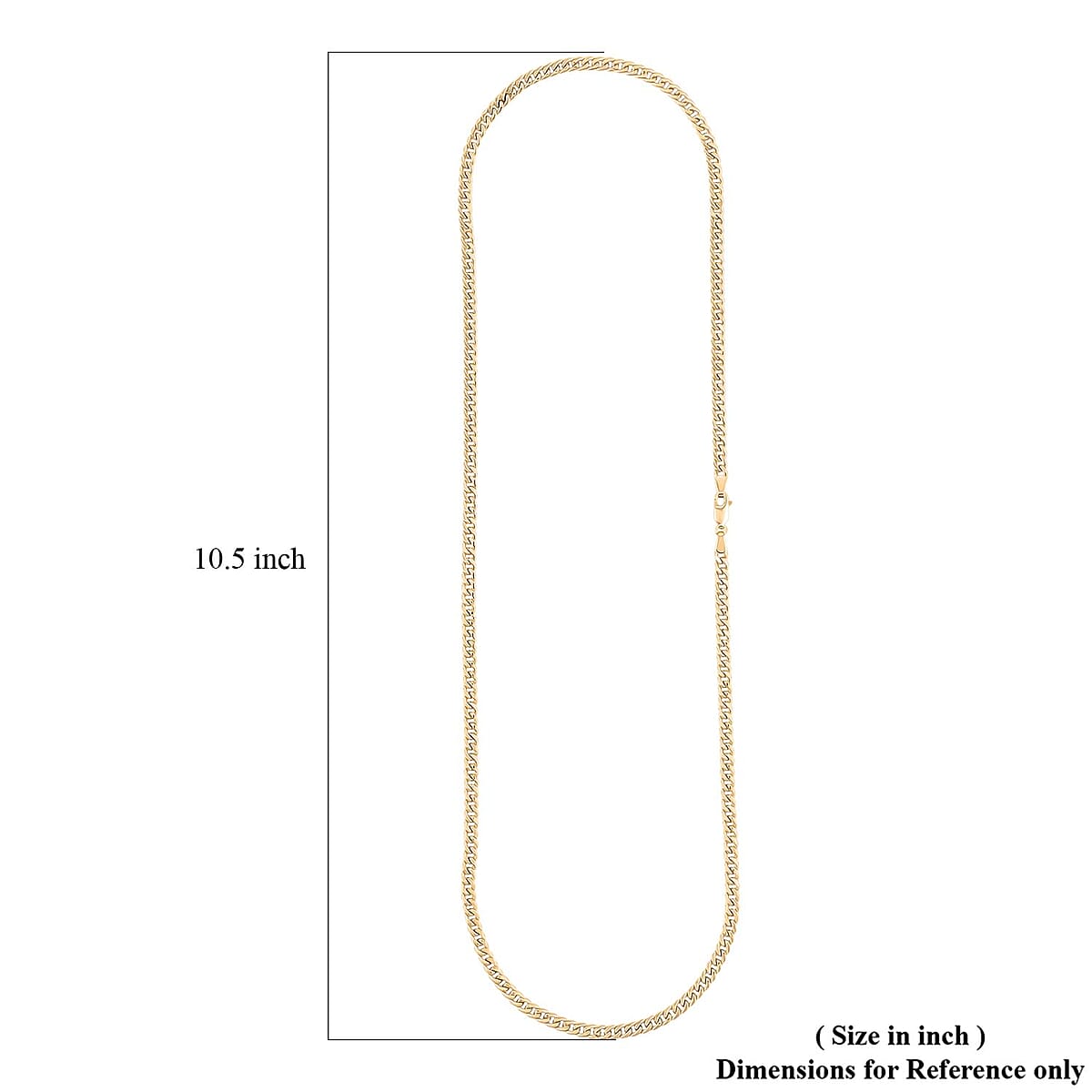 3.7mm Miami Cuban Chain Necklace in 10K Yellow Gold 7.4 Grams 24 Inches image number 6