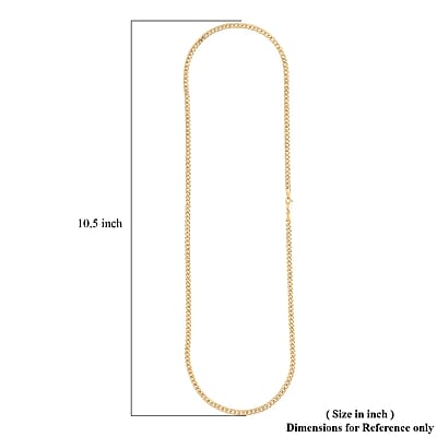 10K Yellow Gold Miami Cuban Chain Necklace (24 Inches) (3.7mm, 7.4 Grams)