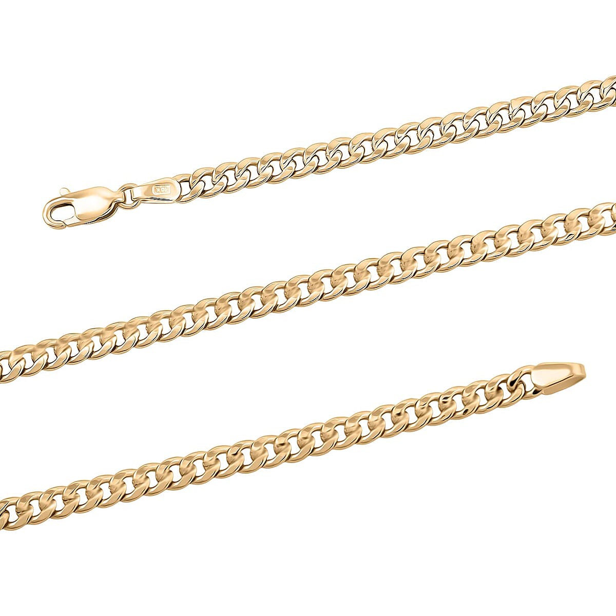 3.7mm Miami Cuban Chain Necklace in 10K Yellow Gold 8.1 Grams 26 Inches image number 5