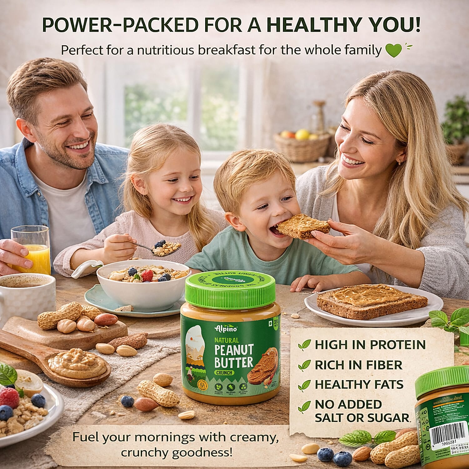Alpino Crunch Natural Peanut Butter