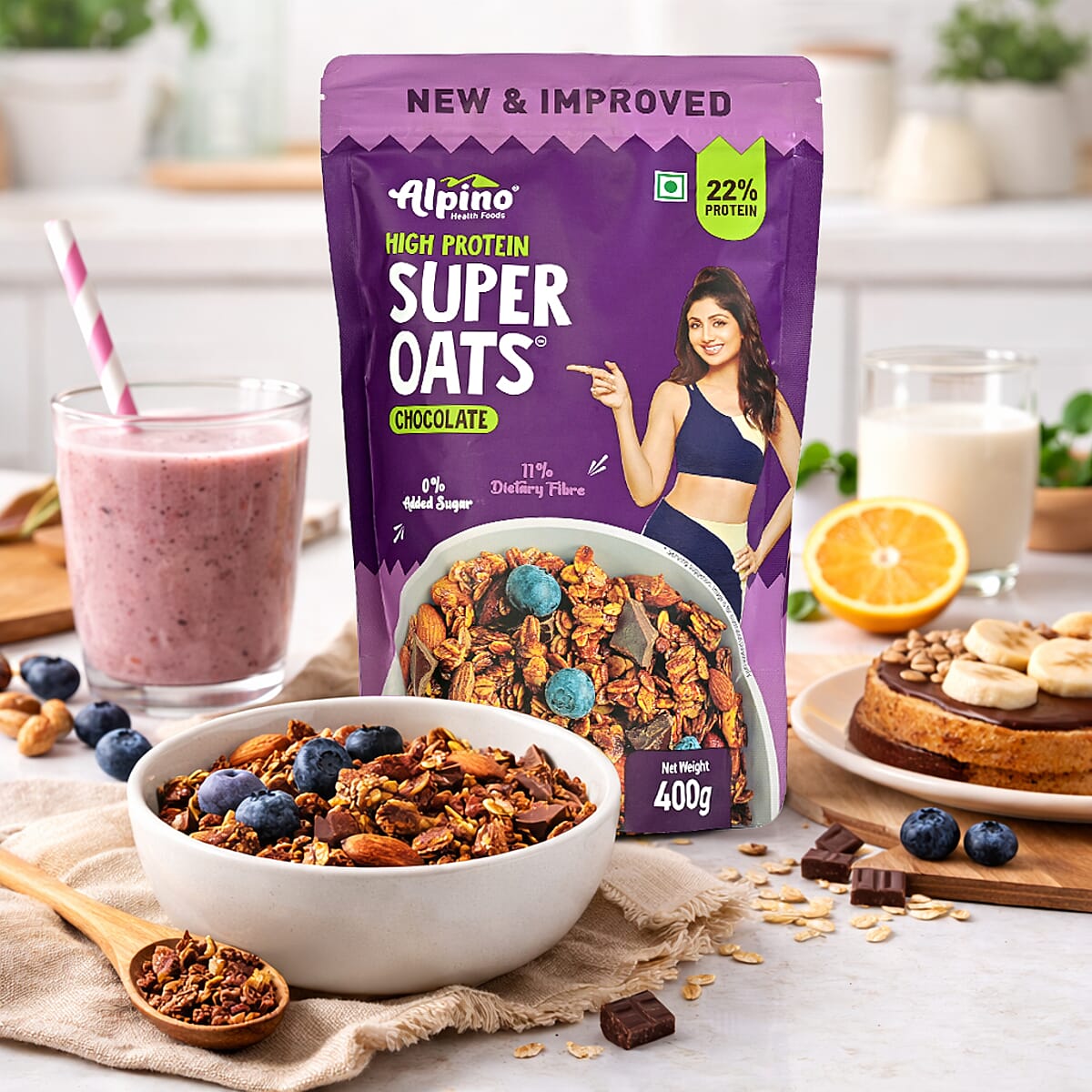 Alpino Chocolate High Protein Super Oats image number 2