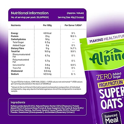 Alpino Chocolate High Protein Super Oats