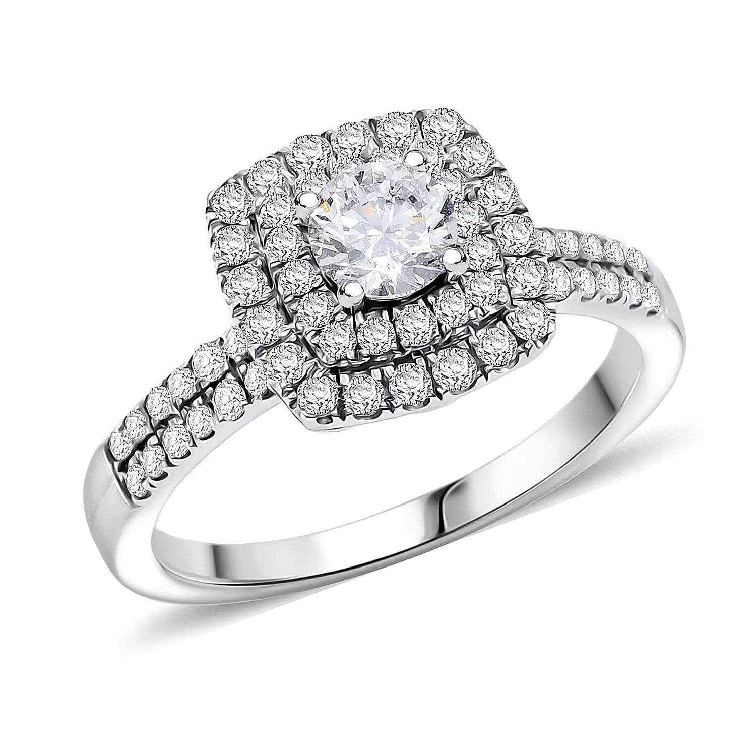 Luxuriant Lab Grown Diamond Ring in 14K White Gold 1.00 ctw (Size 10.0)