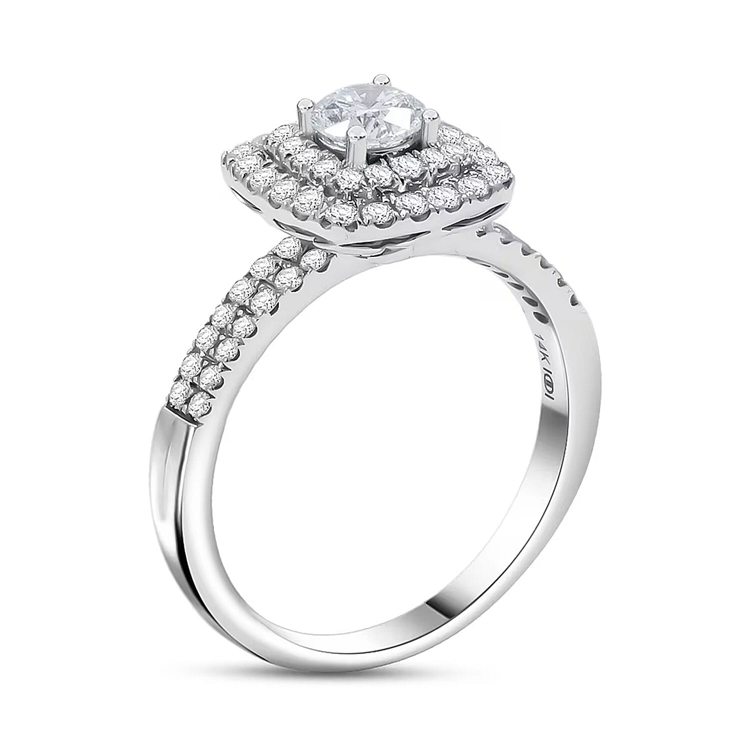Luxuriant Lab Grown Diamond Ring in 14K White Gold 1.00 ctw (Size 10.0)