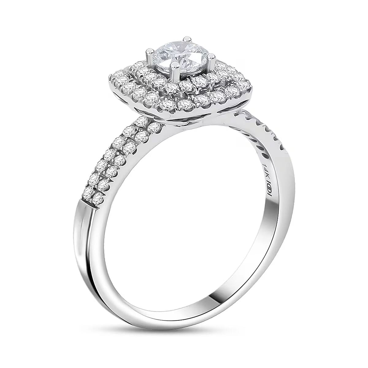 Luxuriant Lab Grown Diamond Ring in 14K White Gold 1.00 ctw (Size 7.5) image number 7