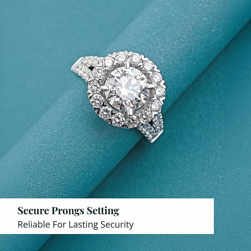 Luxuriant Lab Grown Diamond E-F VS 3.38 ctw Infinite Aura Ring in 14K White Gold 5.72 Grams