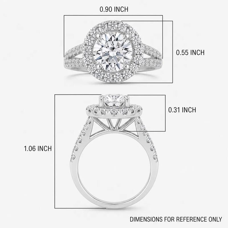 Luxuriant Lab Grown Diamond Infinite Ring in 14K White Gold 3.38 ctw (Size 10.0)