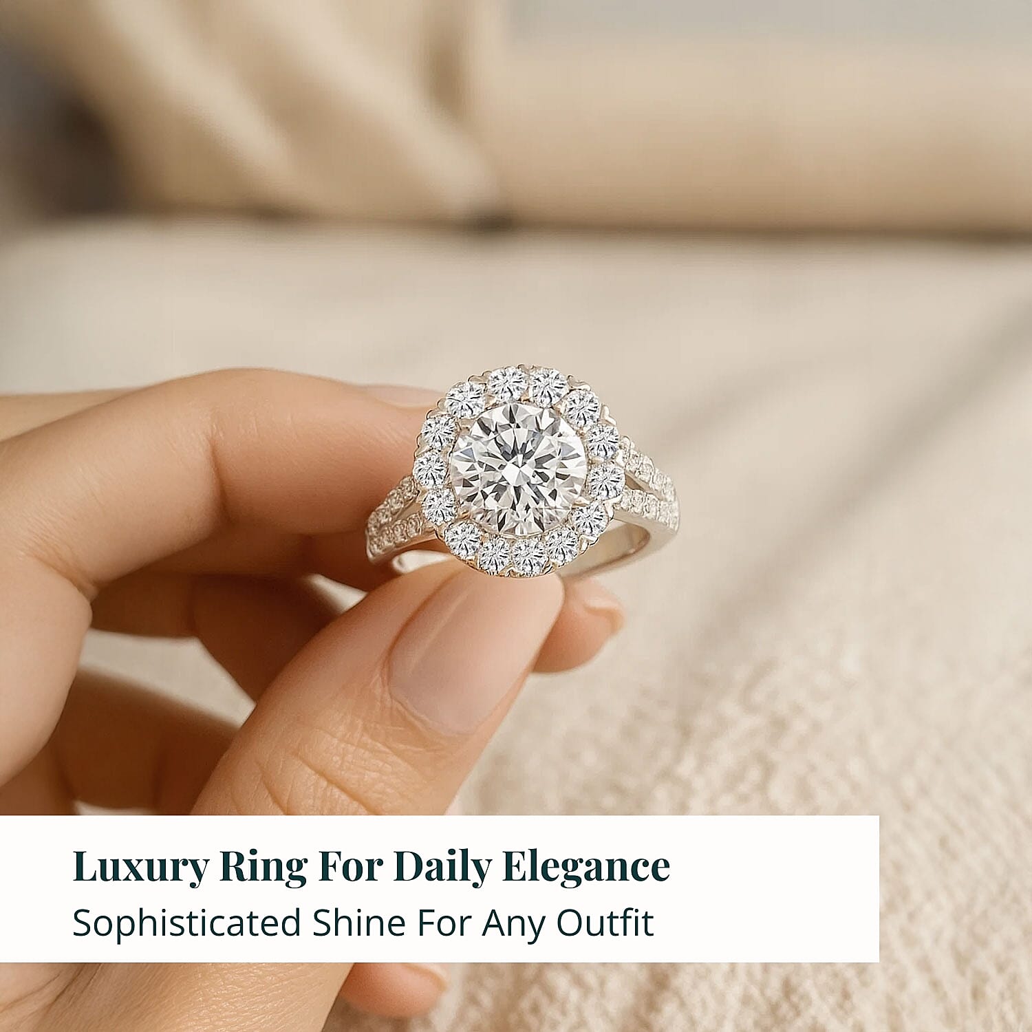 Luxuriant Lab Grown Diamond Infinite Ring in 14K White Gold 3.38 ctw (Size 5.0)