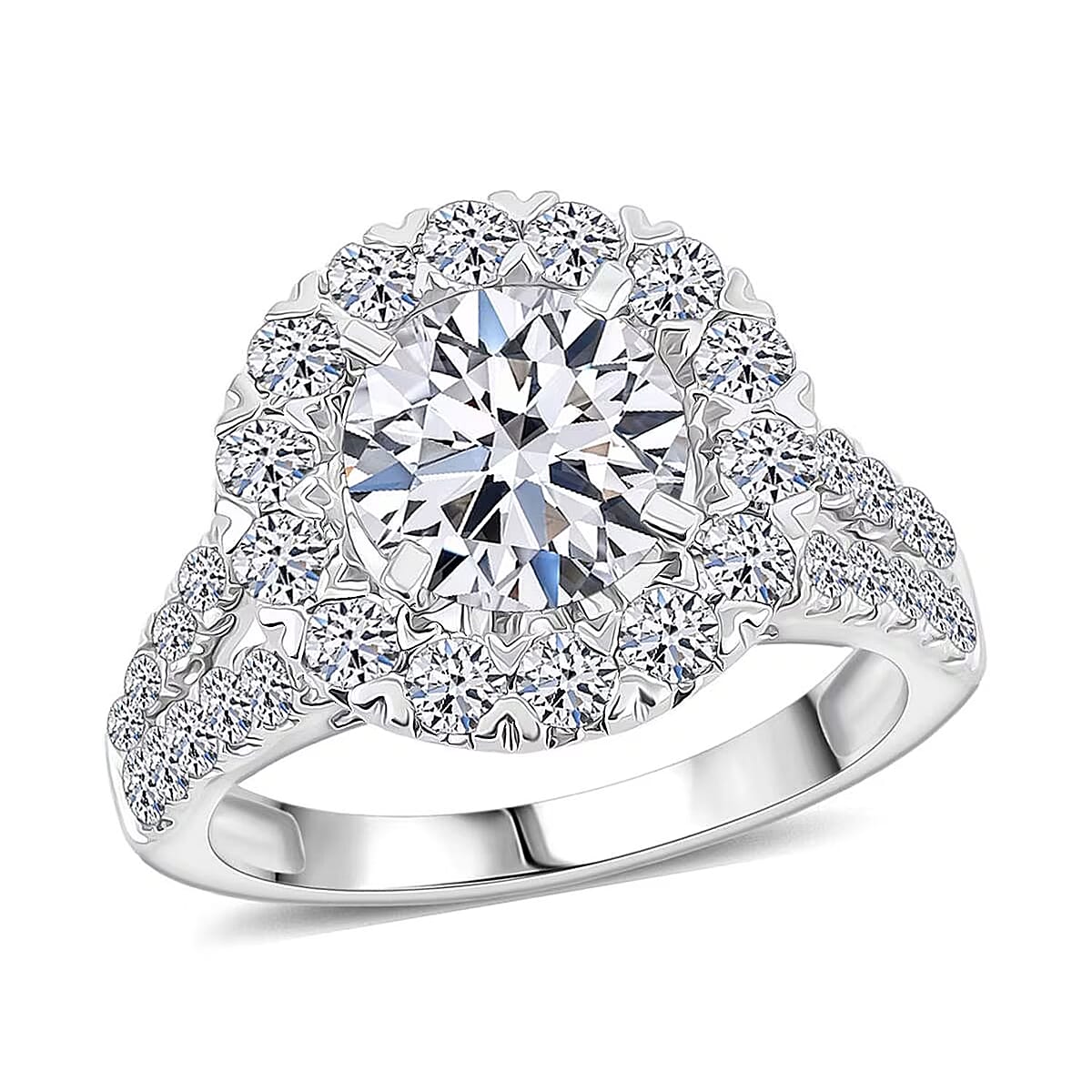 Pre Black Friday Deal 14K White Gold Luxuriant Lab Grown Diamond (E-F, VS) Ring (Size 6.0) (5.72 g) 3.38 ctw image number 0