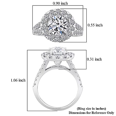 Luxuriant Lab Grown Diamond Infinite Ring in 14K White Gold 3.38 ctw (Size 6.0)