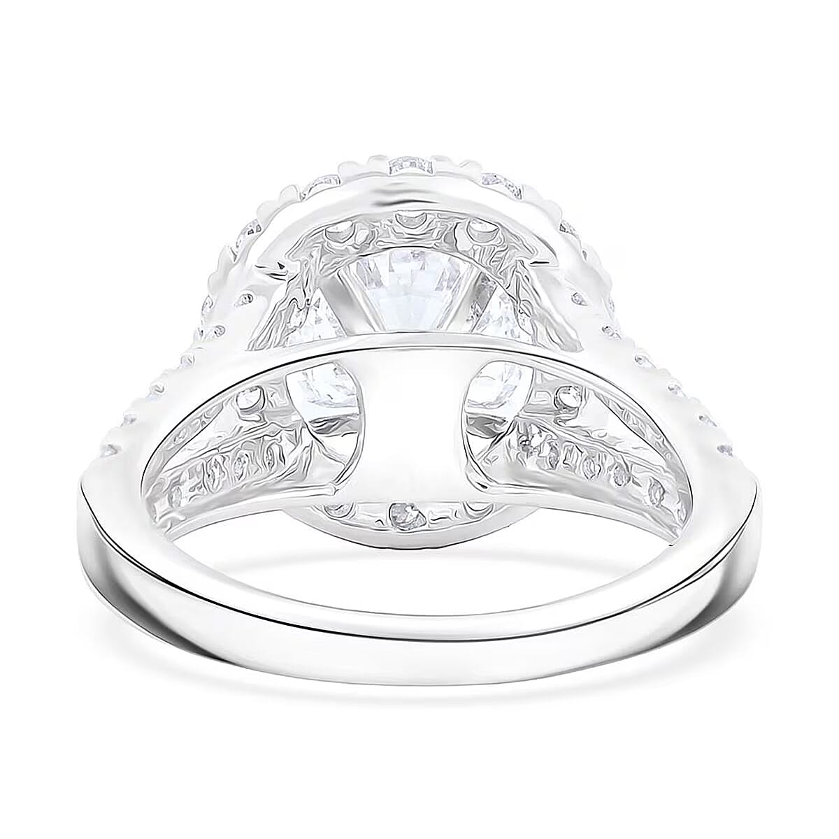 Luxuriant Lab Grown Diamond E-F VS 3.38 ctw Ring in 14K White Gold (Size 7.0) 5.72 Grams image number 7