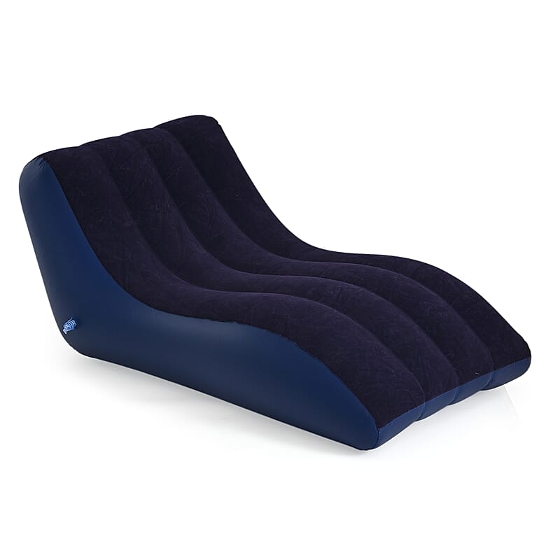 Blue Inflatable Lounge Chair with Detachable Footrest