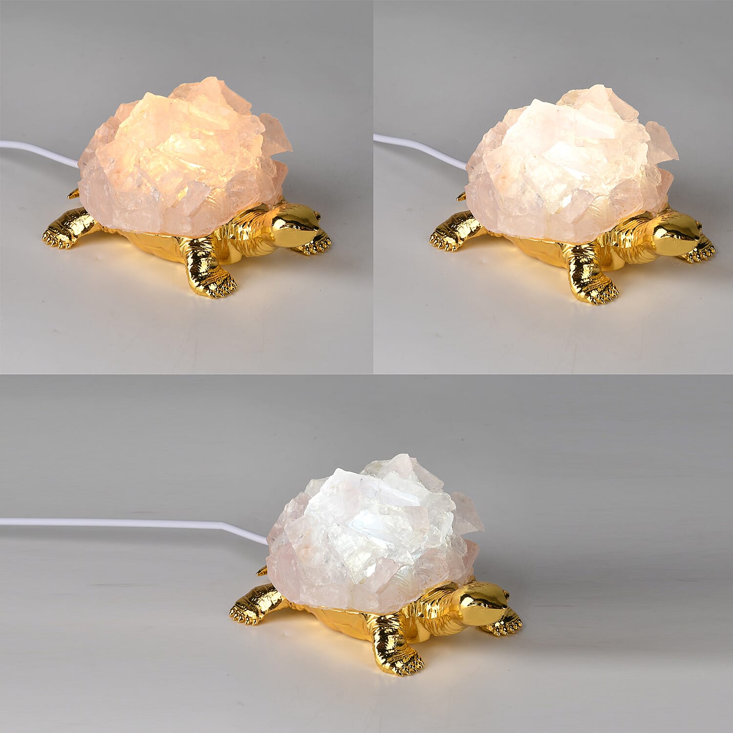 Livmore Rose Crystal Turtle Ornament with Light