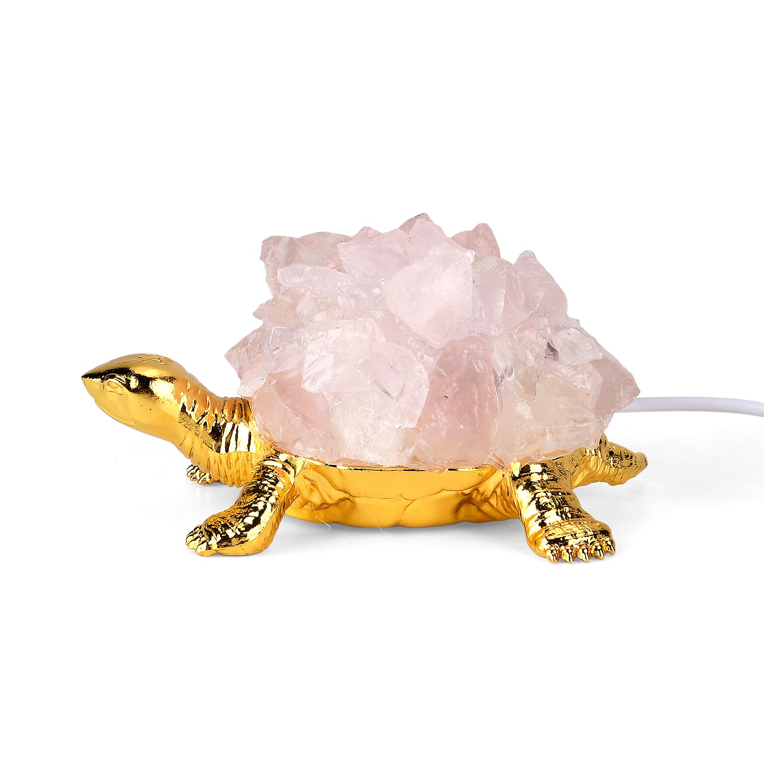 Livmore Rose Crystal Turtle Ornament with Light