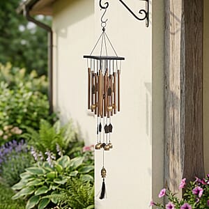 Golden Iron Buddha Serenity Bells Windchime