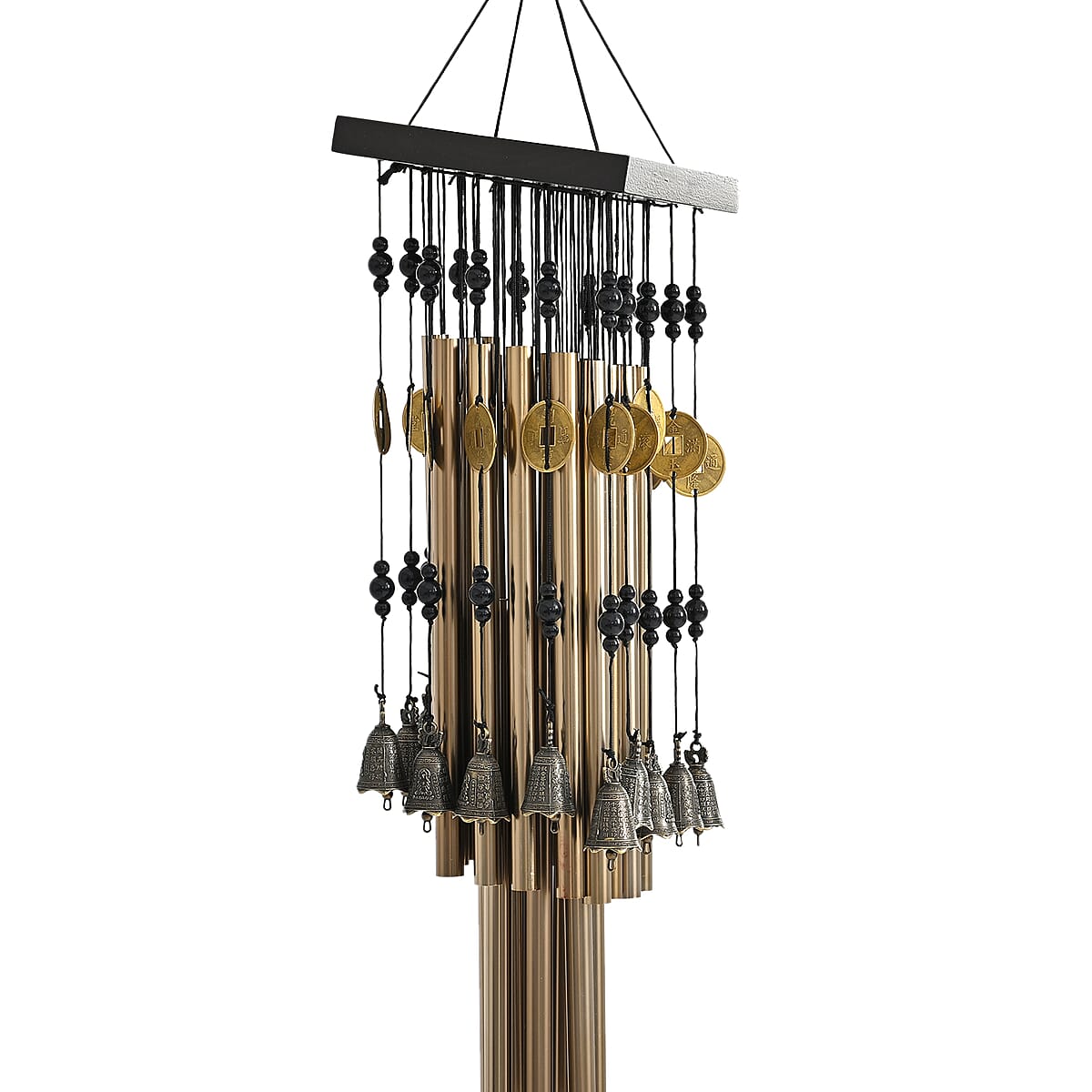 Golden Iron Feng Shui Fortune Bells Windchime image number 3