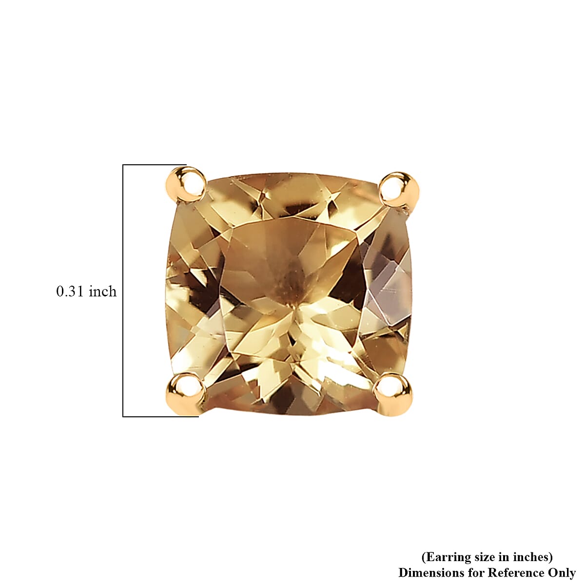 D'Joy Premium Marialite 2.70 ctw Earrings in 18K Vermeil Yellow Gold Over Sterling Silver image number 2
