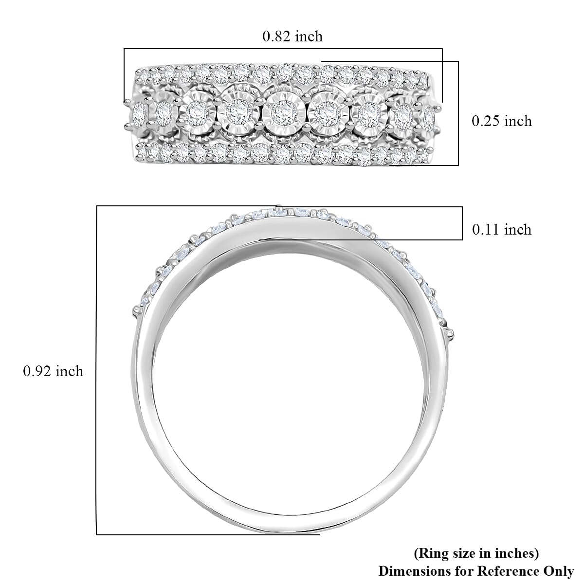 Luxuriant Lab Grown Diamond E-F VS 0.50 ctw Ring in 10K White Gold (Size 6.0)