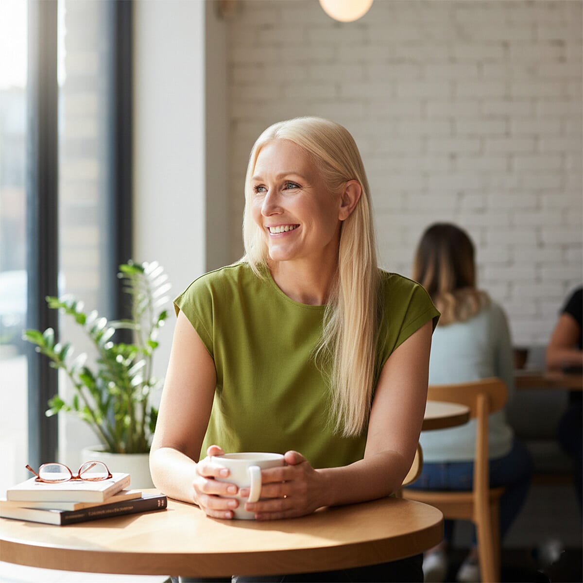Closeout Christopher & Banks Green Relaxed Restyled Step Hem Tee - XXL image number 1