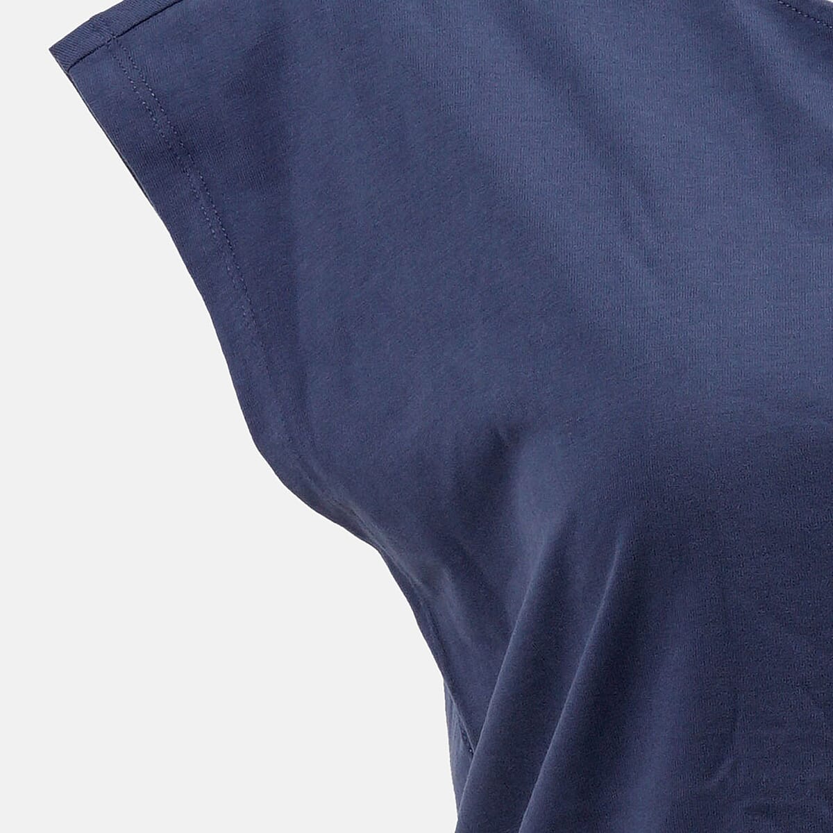 Closeout Christopher & Banks Indigo Relaxed Restyled Step Hem Tee - XXL image number 4
