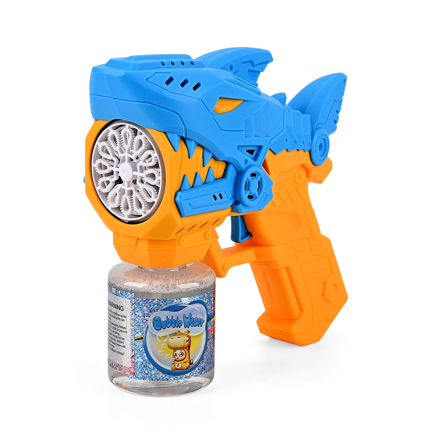 Blue Mini Robotic Shark Bubble Toy (Includes 90ml Bubble Liquid)