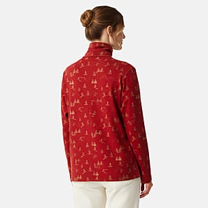 Closeout Christopher & Banks Red Ski Print Turtleneck Tee - XL