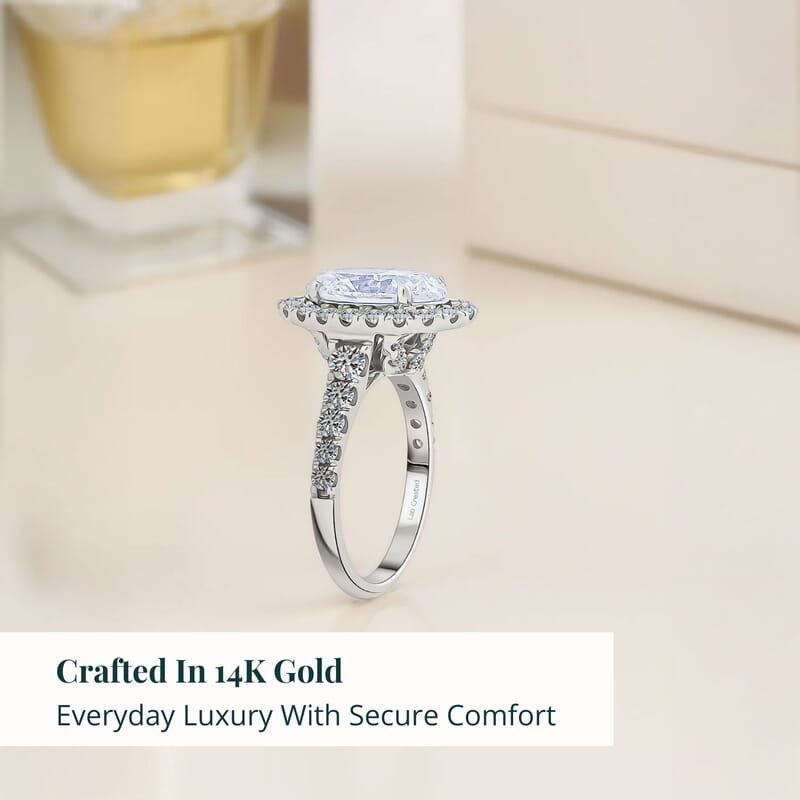 Luxuriant Lab Grown Diamond (F - VS2) Ring in 14K White Gold 4.75 ctw (Size 5.0)