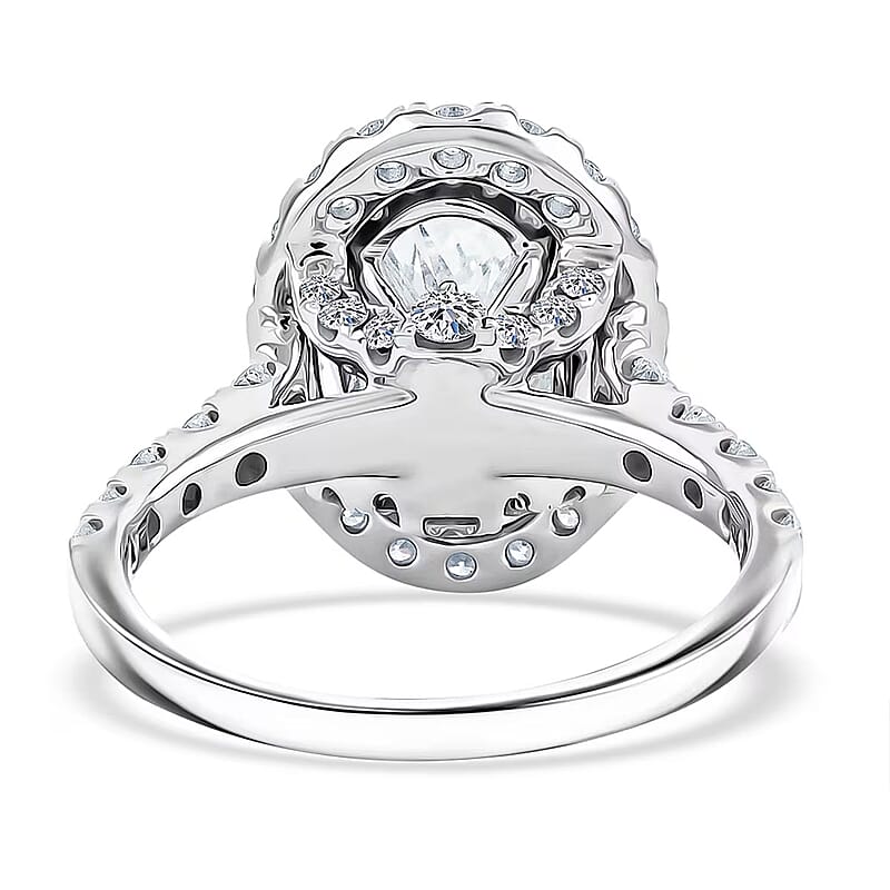 Luxuriant Lab Grown Diamond (F - VS2) Ring in 14K White Gold 4.75 ctw (Size 5.0)
