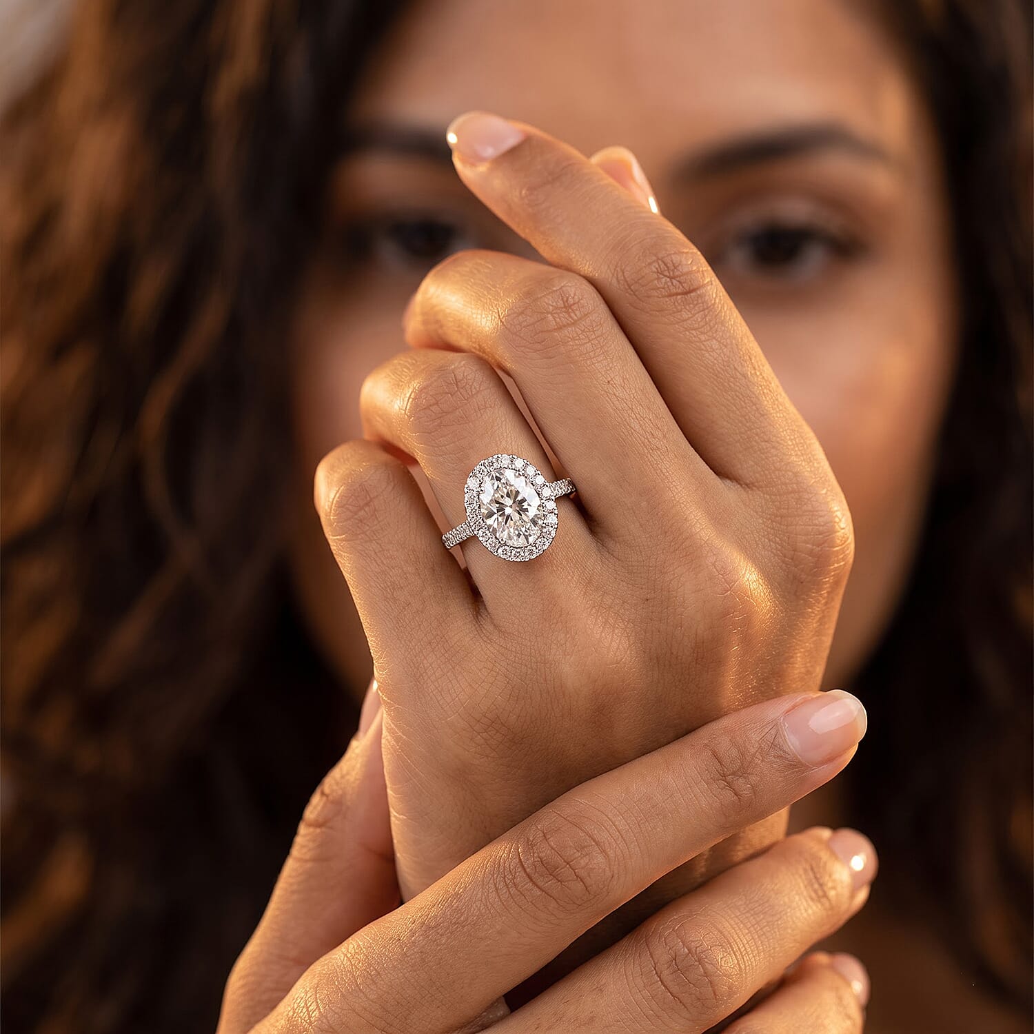 Luxuriant Lab Grown Diamond (F - VS2) Ring in 14K White Gold 4.75 ctw (Size 7.0)