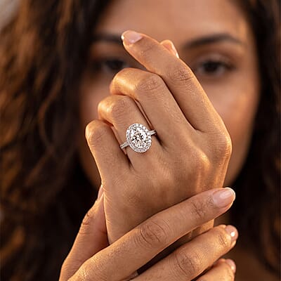 Luxuriant Lab Grown Diamond (F - VS2) Ring in 14K White Gold 4.75 ctw (Size 7.0)