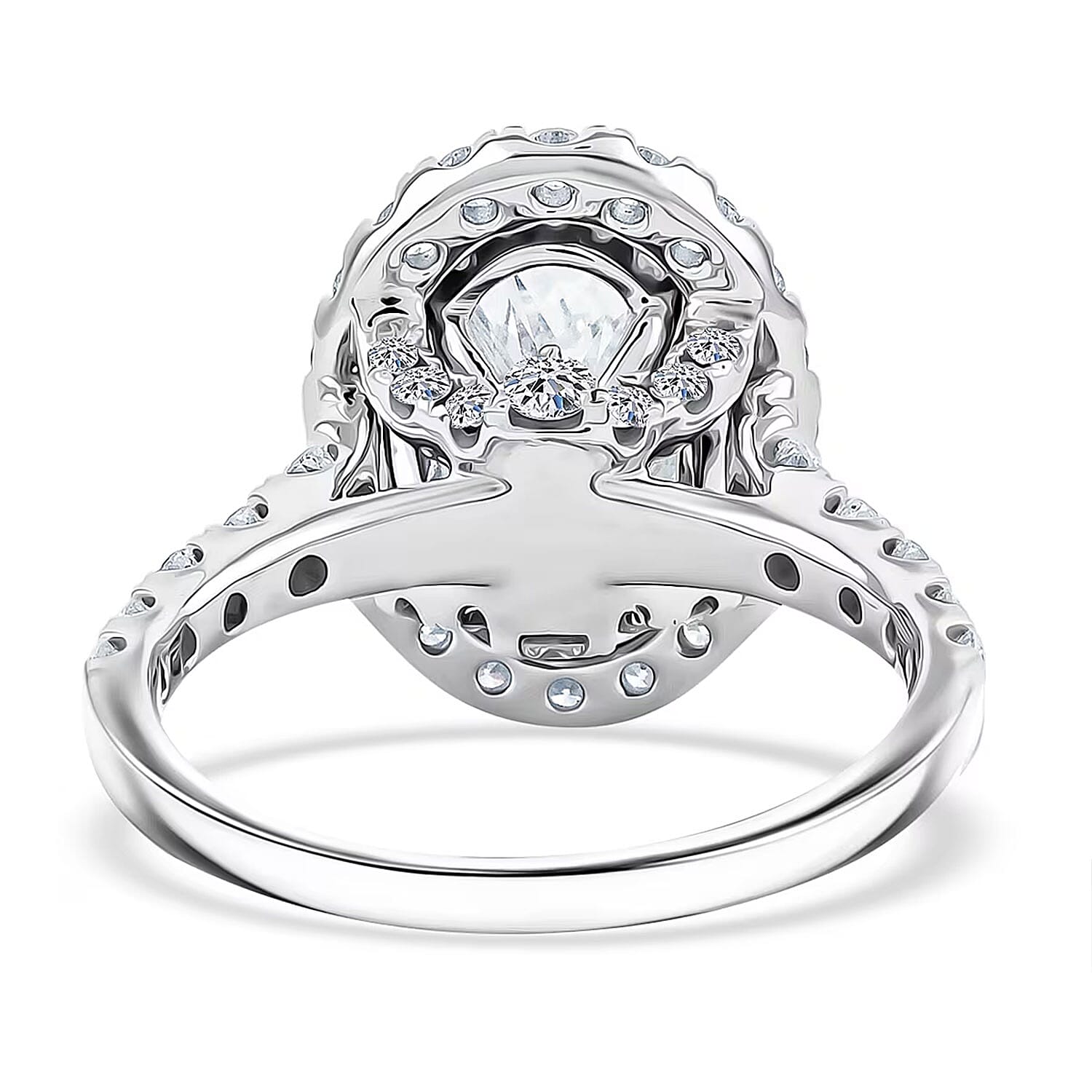 Luxuriant Lab Grown Diamond (F - VS2) Ring in 14K White Gold 4.75 ctw (Size 7.0)