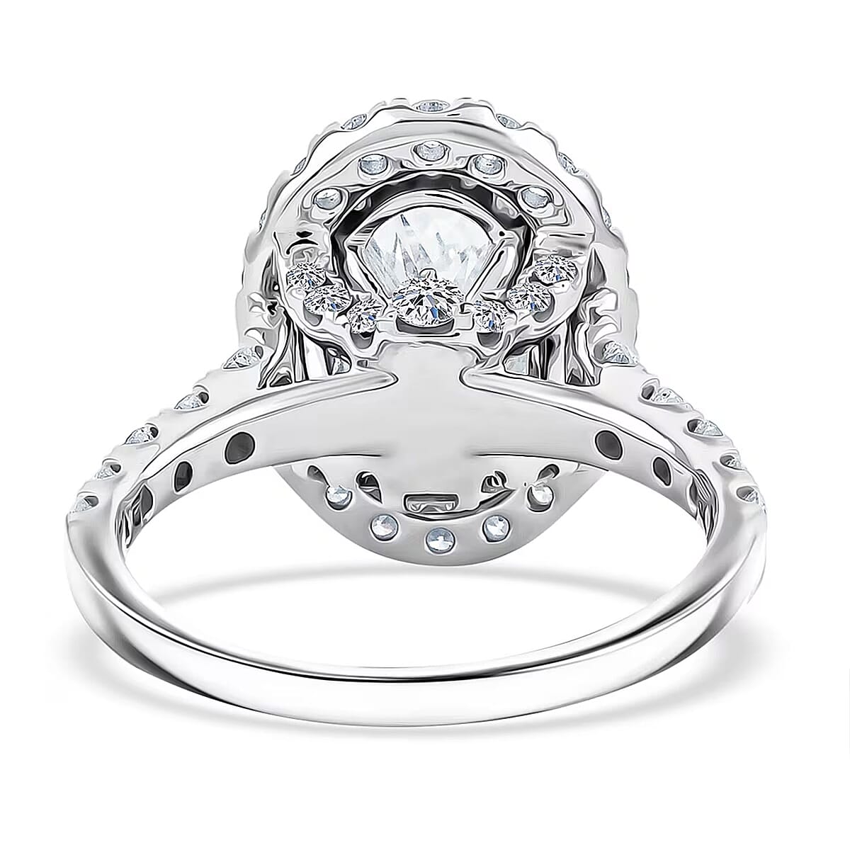 Doorbuster Luxuriant Lab Grown Diamond E-F VS 4.75 ctw Ring in 14K White Gold (Size 9.0) 4.85 Grams image number 7