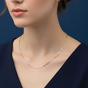 Doorbuster 1.8mm Valentino Chain Necklace in 18K Yellow Gold 1.5 Grams 18 Inches