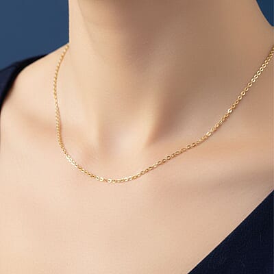  1.5mm Rolo Chain Necklace in 18K Yellow Gold 1.4 Grams 18 Inches