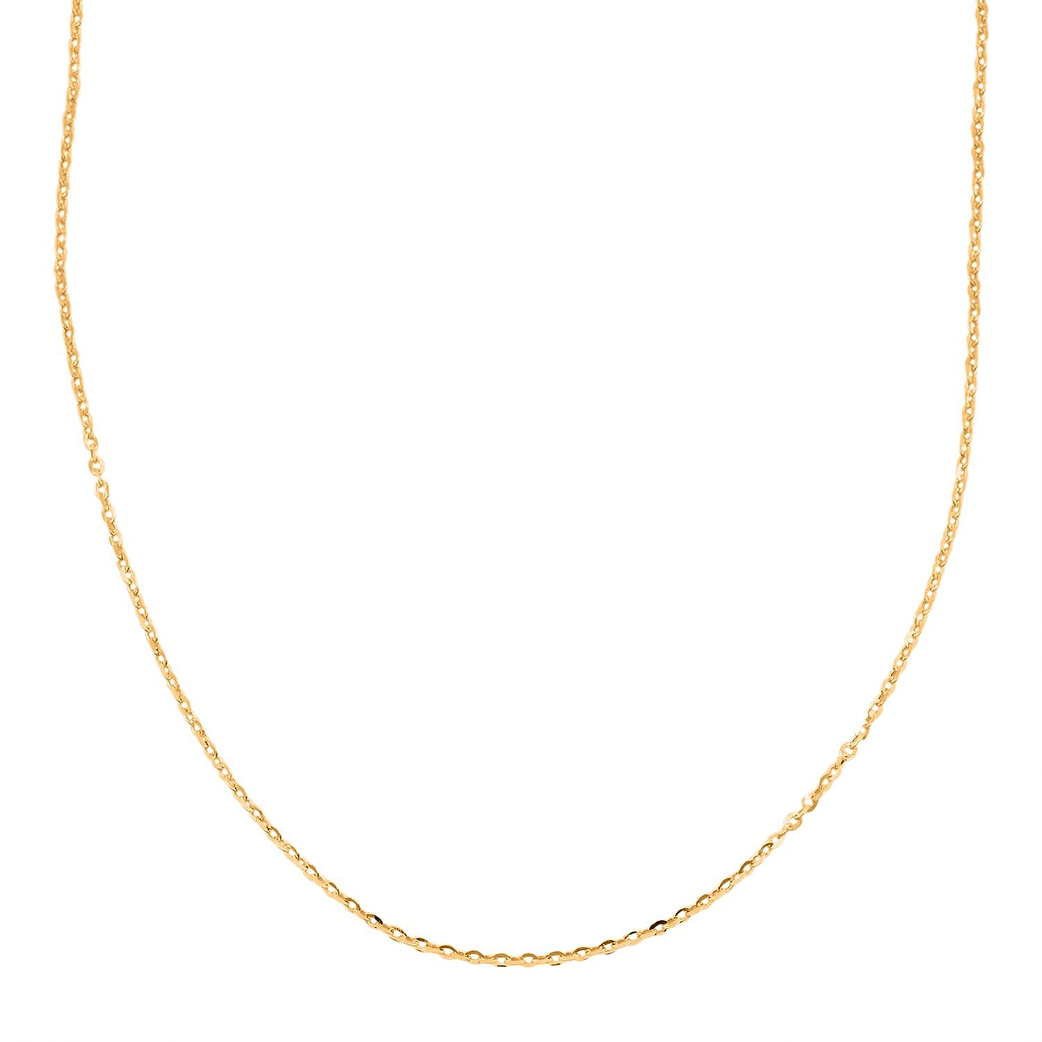1.5mm Rolo Chain Necklace in 18K Yellow Gold 1.4 Grams 18 Inches