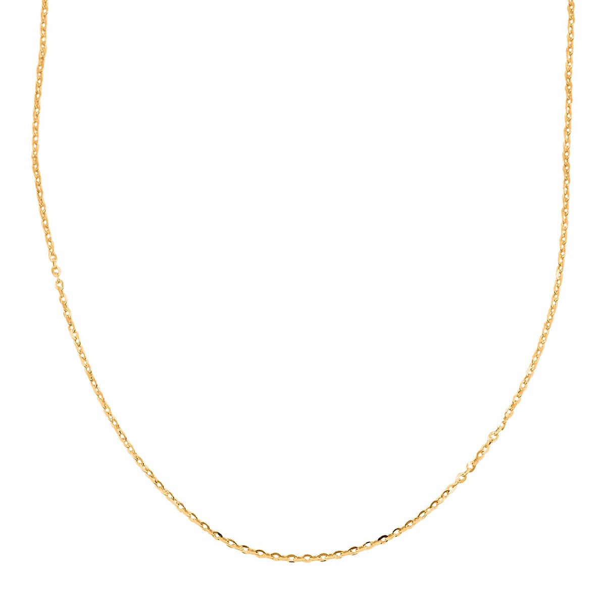 Doorbuster 1.5mm Rolo Chain Necklace in 18K Yellow Gold 1.4 Grams 18 Inches image number 3