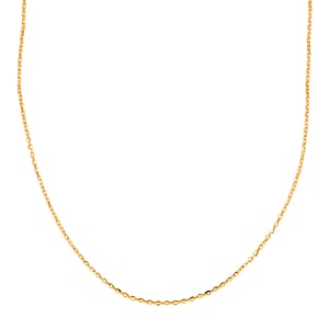 Doorbuster 1.5mm Rolo Chain Necklace in 18K Yellow Gold 1.4 Grams 18 Inches