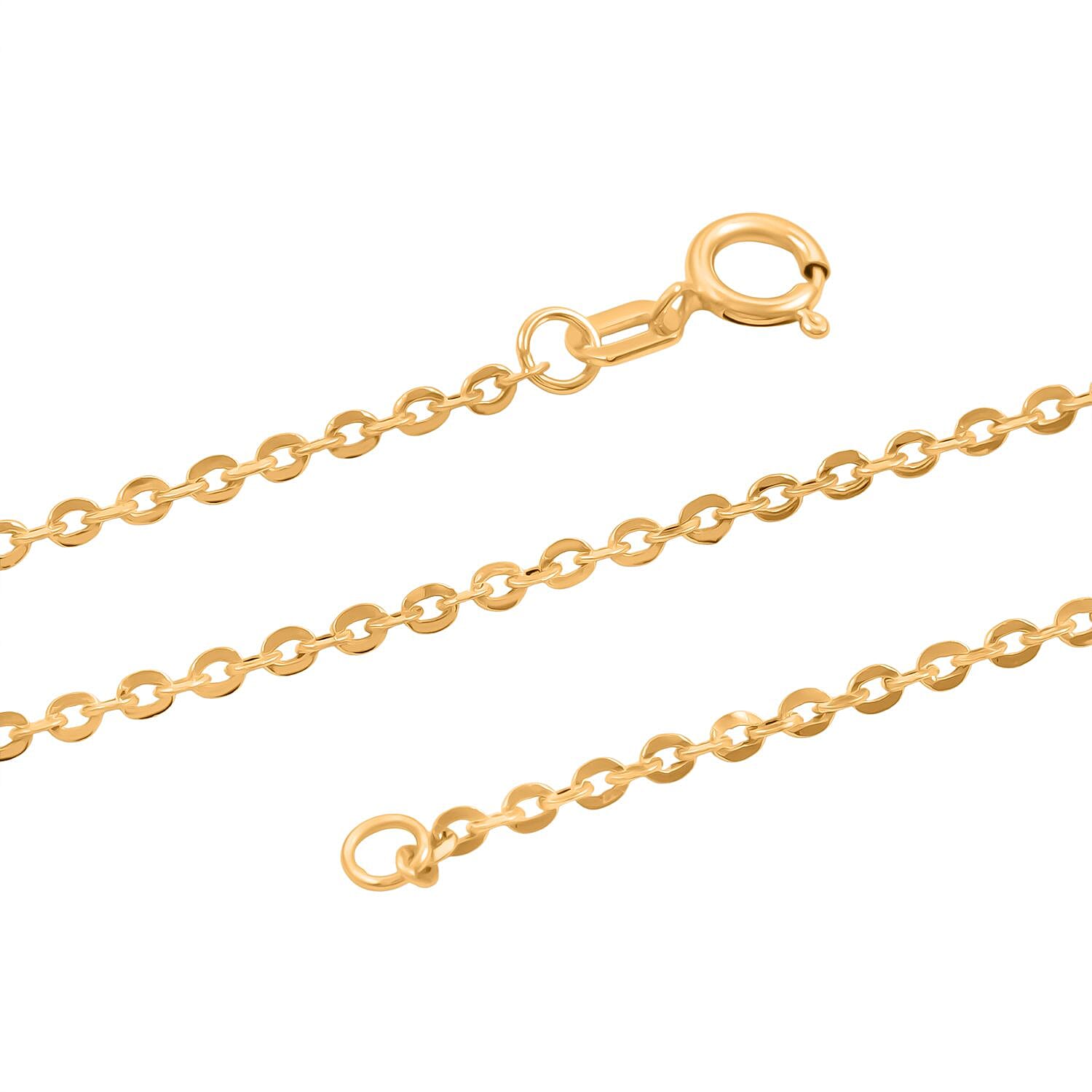 1.5mm Rolo Chain Necklace in 18K Yellow Gold 1.4 Grams 18 Inches
