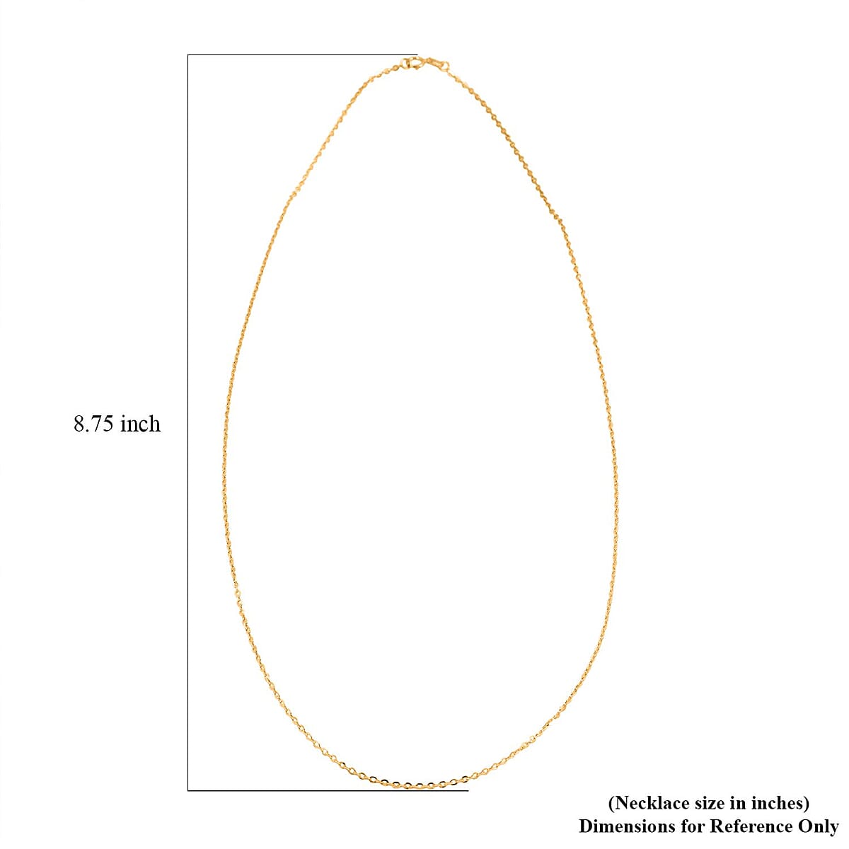 Doorbuster 1.5mm Rolo Chain Necklace in 18K Yellow Gold 1.4 Grams 18 Inches image number 6
